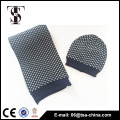 wholesale promotion high quality warm hat and scarf winter knit hat and scarf for men